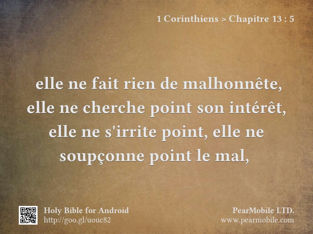 1 Corinthiens, Chapitre 13:5